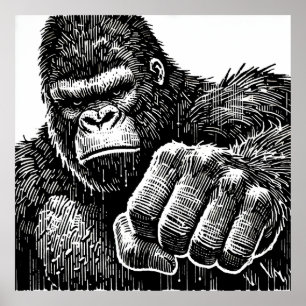Silverback Gorilla Poster