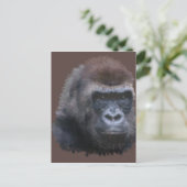 Silverback Gorilla Postkarte (Stehend Vorderseite)