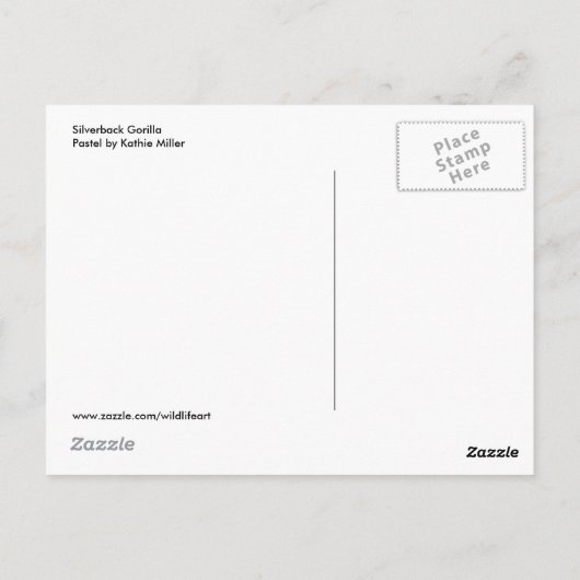 Silverback Gorilla Postkarte (Rückseite)