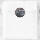 Silverback Gorilla Runder Aufkleber (Tasche)