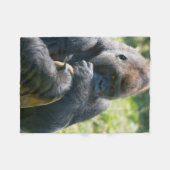 Silverback Gorilla und sein Deckblatt Fleecedecke (Vorderseite (Horizontal))