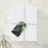 Silverback Gorilla und sein Deckblatt Geschenkanhänger (Mit Garn)