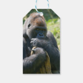 Silverback Gorilla und sein Deckblatt Geschenkanhänger (Rückseite)