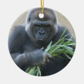 Silverback-Gorilla-Verzierung Keramik Ornament (Vorne)
