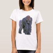 Silverback-Gorilla, Weiß-Rückseite (g2p2) T-Shirt (Vorderseite)