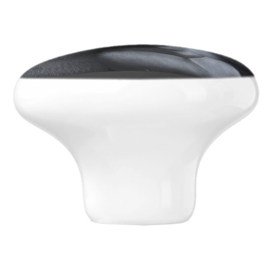 Silverback Gorilla Yellow und Green Geometric Keramikknauf (Seitenansicht)