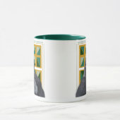 Silverback Gorilla Yellow und Green Geometric Tasse (Zentrum)
