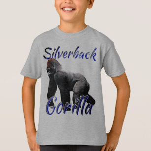 Silverback-Gorilla-Zoo-Tier scherzt Jungen T-Shirt