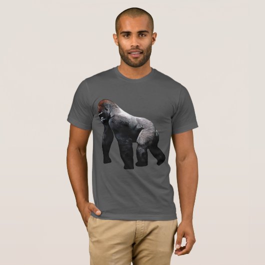 Silverback Gorilla Zoo Tierisches Primat T-Shirt (Vorne ganz)
