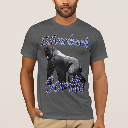 Silverback-Gorilla-Zoo-TierPrimat-T - Shirt (Vorderseite)