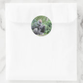 Silverback Gorillas Runder Aufkleber (Tasche)