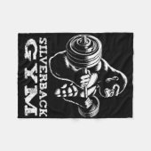 Silverback Gym Gorilla Weightlift Workout Fitne Fleecedecke (Vorderseite (Horizontal))