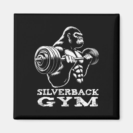 Silverback Gym Gorilla Weightlift Workout Fitne Magnet (Vorne)