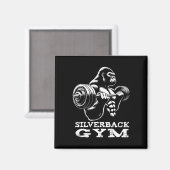 Silverback Gym Gorilla Weightlift Workout Fitne Magnet (Vorderseite/Rückseite)