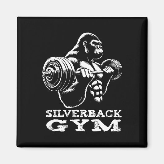 Silverback Gym Gorilla Weightlift Workout Fitne Magnet (Vorne)