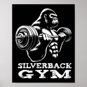 Silverback Gym Gorilla Weightlift Workout Fitne Poster