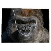 Silverback Strength – Gorilla Portrait Gift Bag Große Geschenktüte (Rückseite)