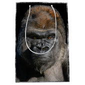 Silverback Strength – Gorilla Portrait Mittlere Geschenktüte (Vorderseite)