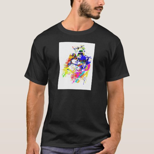 Silverback-Tiefland-Gorilla-Spritzer-Farben-Effekt T-Shirt (Vorderseite)