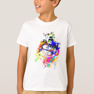 Silverback-Tiefland-Gorilla-Spritzer-Farben-Effekt T-Shirt