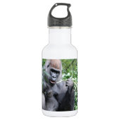 Silverbackgorillas Edelstahlflasche (Vorderseite)
