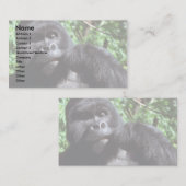 Silverbackmannesgorilla Visitenkarte (Vorne/Hinten)