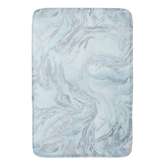SilverBlue-Marmor Badematte (Vorderseite Vertikal)