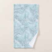 SilverBlue-Marmor Badhandtuch Set (Handtuch)
