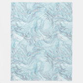 SilverBlue-Marmor Fleecedecke (Vorderseite)