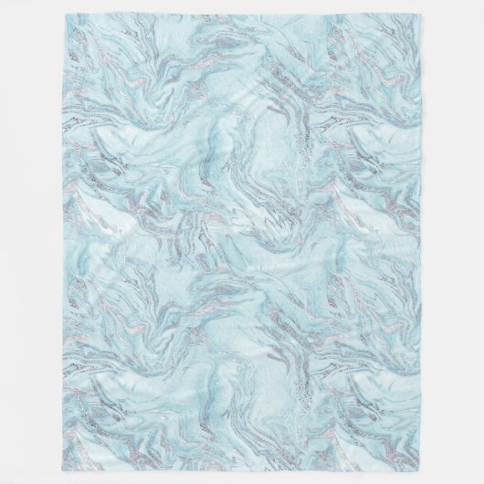 SilverBlue-Marmor Fleecedecke (Vorderseite)