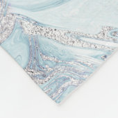 SilverBlue-Marmor Fleecedecke (Ecke)