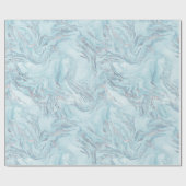 SilverBlue-Marmor Geschenkpapier (Flach)