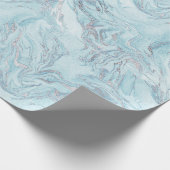 SilverBlue-Marmor Geschenkpapier (Ecke)