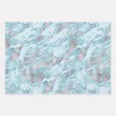SilverBlue-Marmor Geschenkpapier Set (Vorderseite 3)