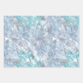 SilverBlue-Marmor Geschenkpapier Set (Vorderseite 2)