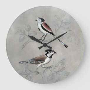 Silvered Aviary   A Pair Große Wanduhr