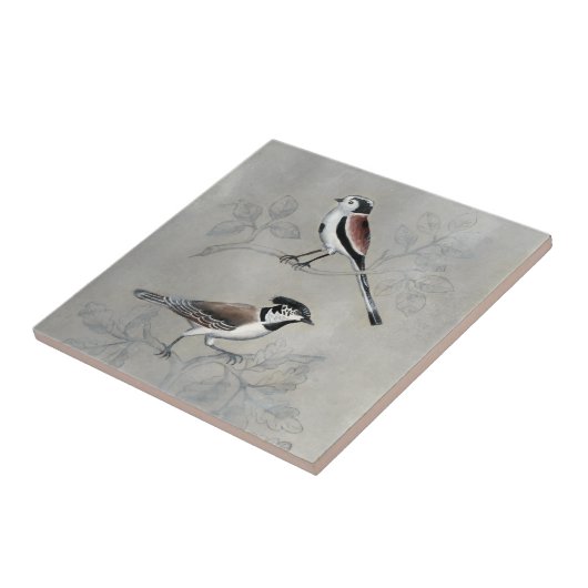 Silvered Aviary | Ein Paar Fliese (Seite)