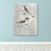 Silvered Aviary | Ein Paar Leinwanddruck (Insitu (Holzboden))