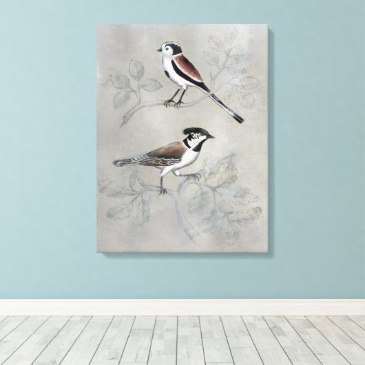 Silvered Aviary | Ein Paar Leinwanddruck (Insitu (Holzboden))