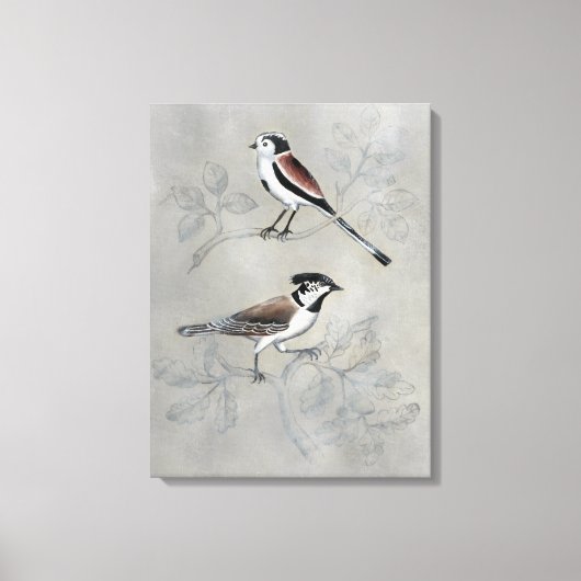 Silvered Aviary | Ein Paar Leinwanddruck (Vorderseite)