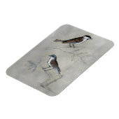 Silvered Aviary | Ein Paar Vögel Magnet (Linke Seite)