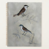 Silvered Aviary | Ein Paar Vögel Planer (Vorderseite)