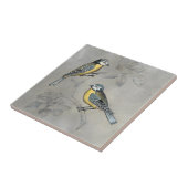 Silvered Aviary | Vogel Couple Fliese (Seite)