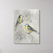 Silvered Aviary | Vogel Couple Leinwanddruck (Vorderseite)