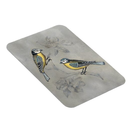 Silvered Aviary | Vogel Couple Magnet (Rechte Seite)