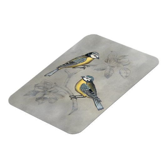 Silvered Aviary | Vogel Couple Magnet (Linke Seite)