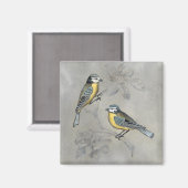 Silvered Aviary | Vogel Couple Magnet (Vorderseite/Rückseite)