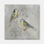 Silvered Aviary | Vogel Couple Magnet (Vorne)