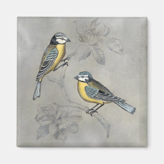 Silvered Aviary | Vogel Couple Magnet (Vorne)