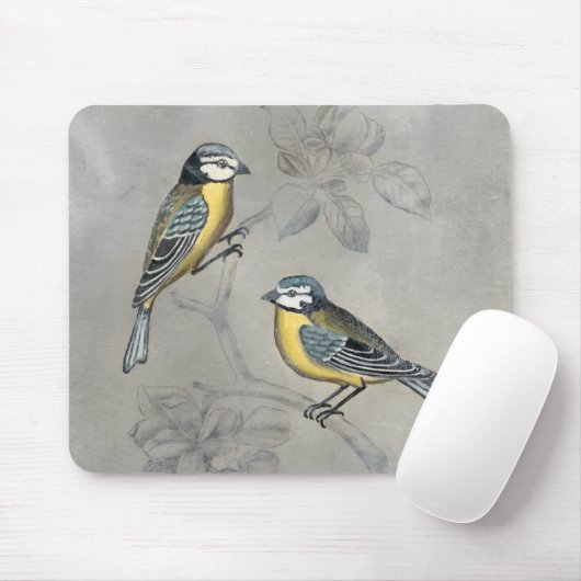 Silvered Aviary | Vogel Couple Mousepad (Mit Mouse)